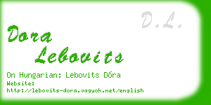 dora lebovits business card