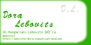 dora lebovits business card